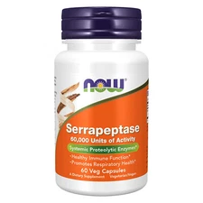 NOW FOODS Serrapeptase 60 Veg Capsules