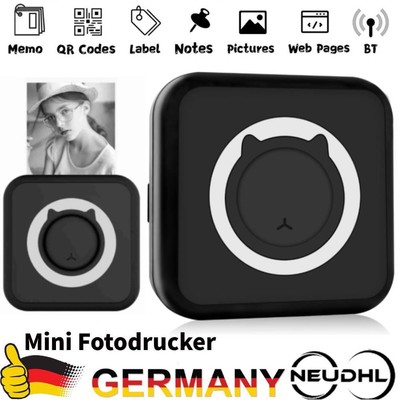 C15 Mini Drucker Mobiler Fotodrucker Thermodrucker für Lernhilfe Notizen Journal