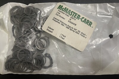 (100-Pk) McMaster-Carr Side Mount External Retaining Ring Black 5/8  97633A230