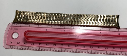 UNGEWÖHNLICHES & HERVORRAGENDES 50er Jahre Kreisler 19mm geschwungene Enden SCHALEN Design 10K YGF Armband! - Bild 15 von 17