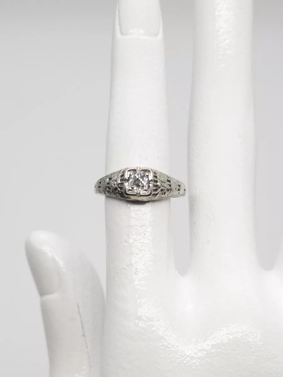Antique mine cut diamond ring deals