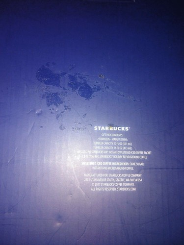 Starbucks Gift Pack Two Tumblers Via Packet Holiday Coffee Blend - Picture 5 of 6
