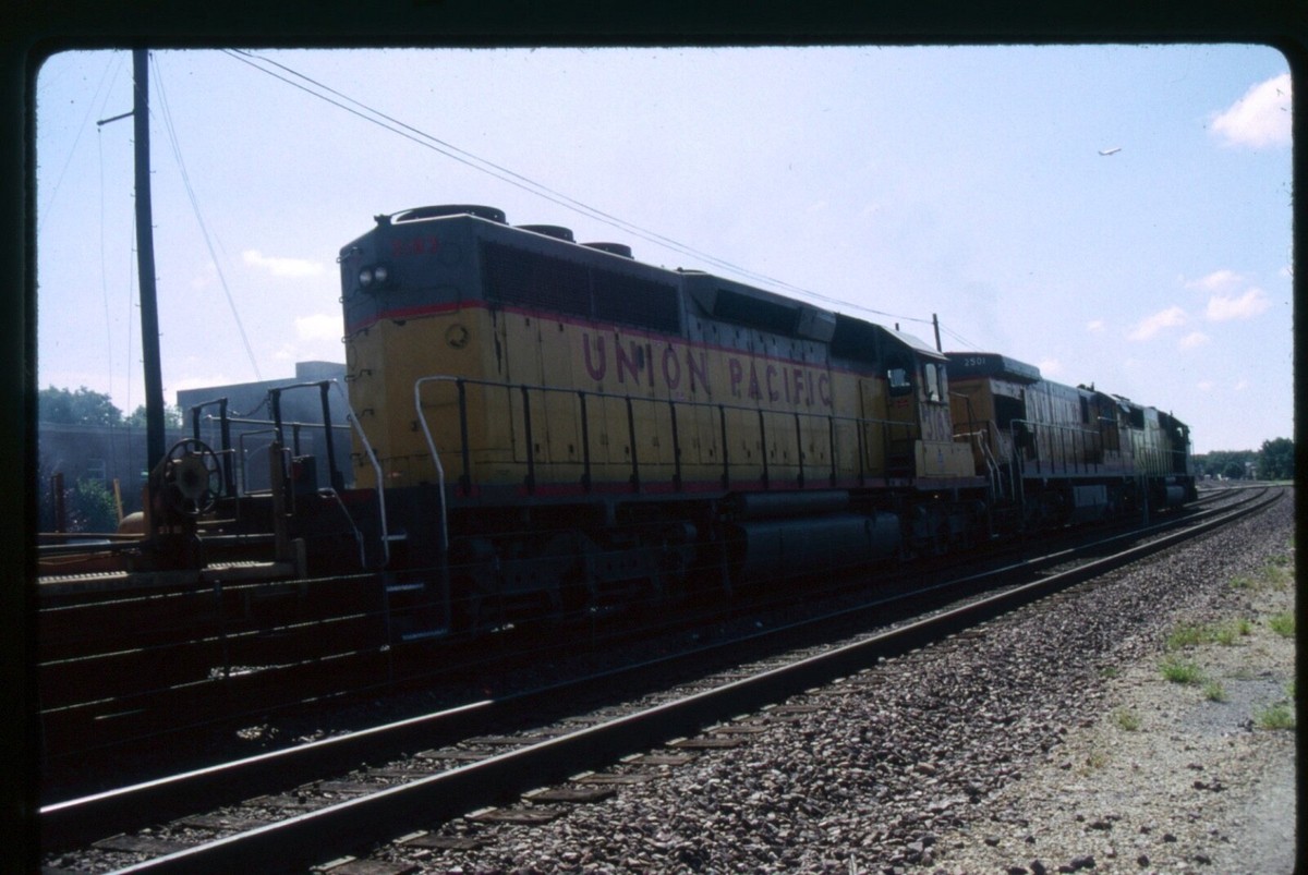 Railroad Slide - Union Pacific #3183 Locomotive 1991 Elmhurst IL