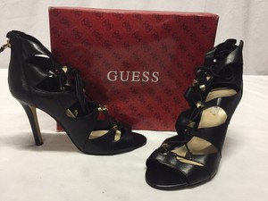 guess black sandal heels
