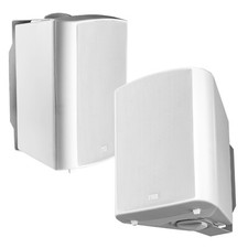 6.5" Outdoor Patio Speaker Pair 150W, Swivel/Pivot Mount IP54 White AP640