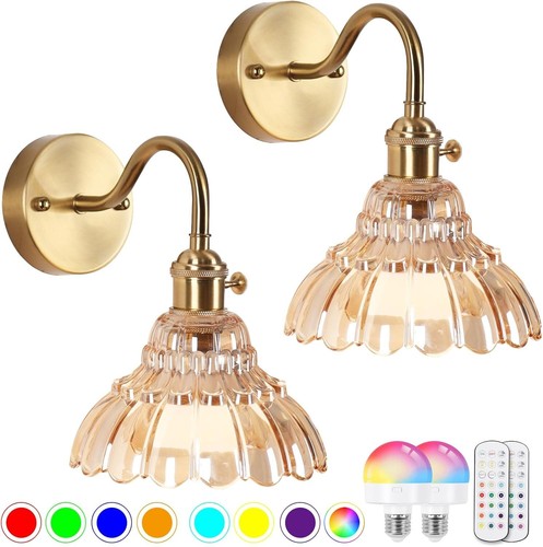 Vintage Battery Operated Wall Lights,Rechargeable Wall Lights with Dimmable Deta