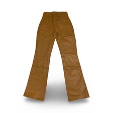 Damen Lederhose Echt Leder Hose Gr.38 Hellbraun Sonderangebot Einzelstück