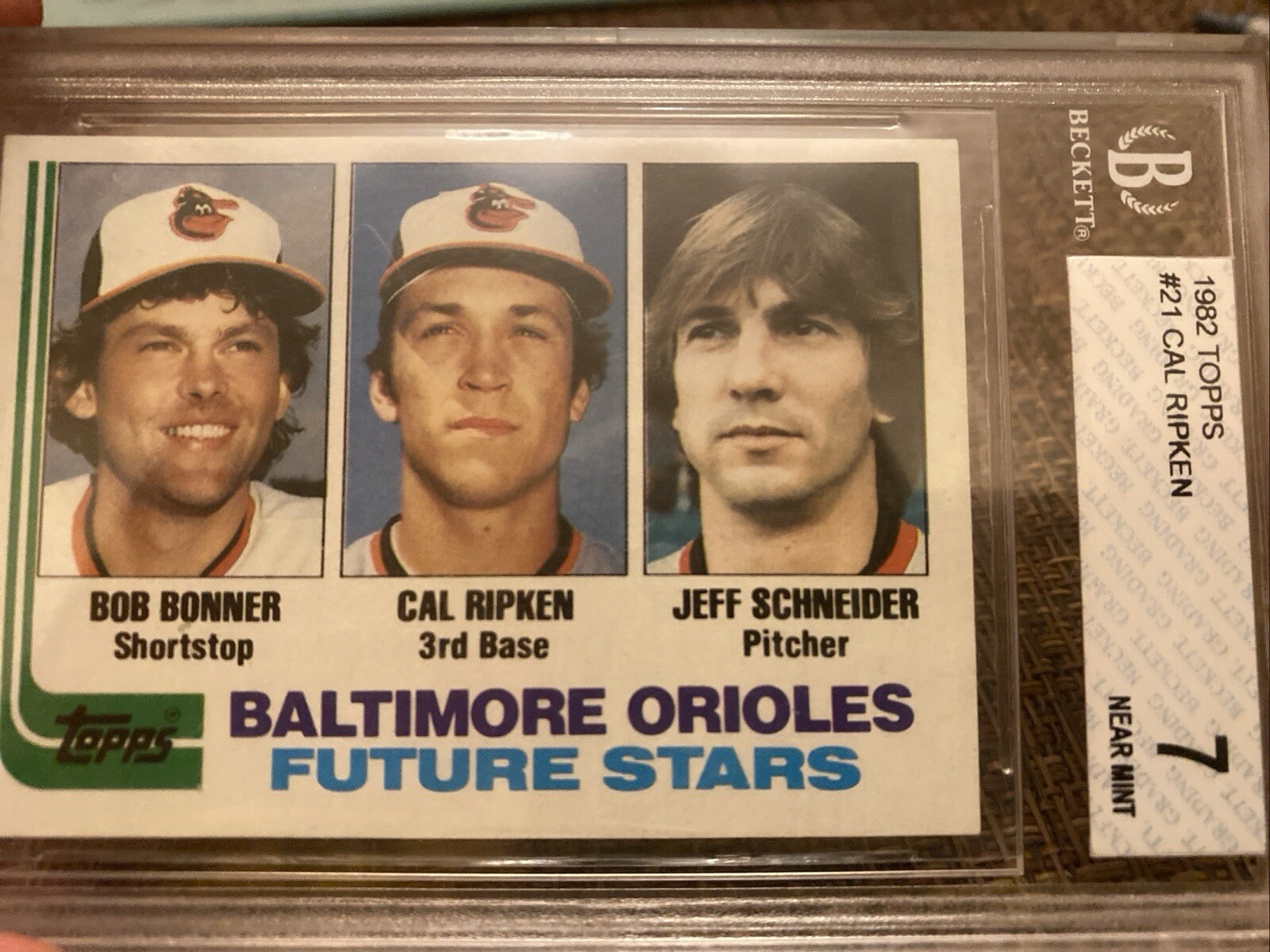 1982 Topps Baltimore Orioles Future Stars Cal Ripken Jr RC #21 PSA 7