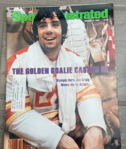 Sports Illustrated: U.S. 1980 WINTER OLYMPICS HOCKEY HERO GOALIE - JIM CRAIG