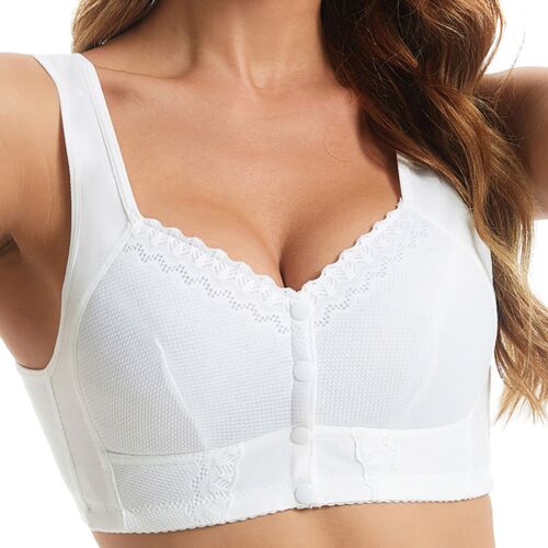 Moona Bras for Senior Women Charm Bra Front Snaps Comfortable Full Coverage Bra - Picture 22 of 36