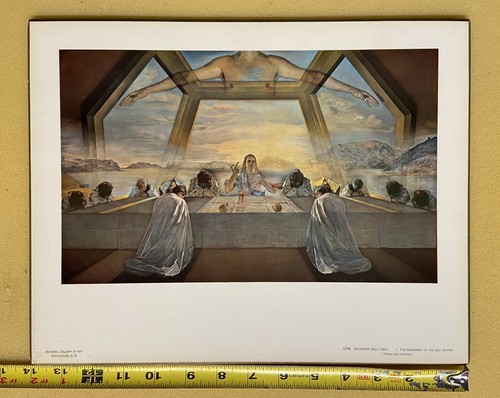 Salvador Dali Sacrament of the Last Supper Print on Board National Gallery Art - Picture 1 of 19