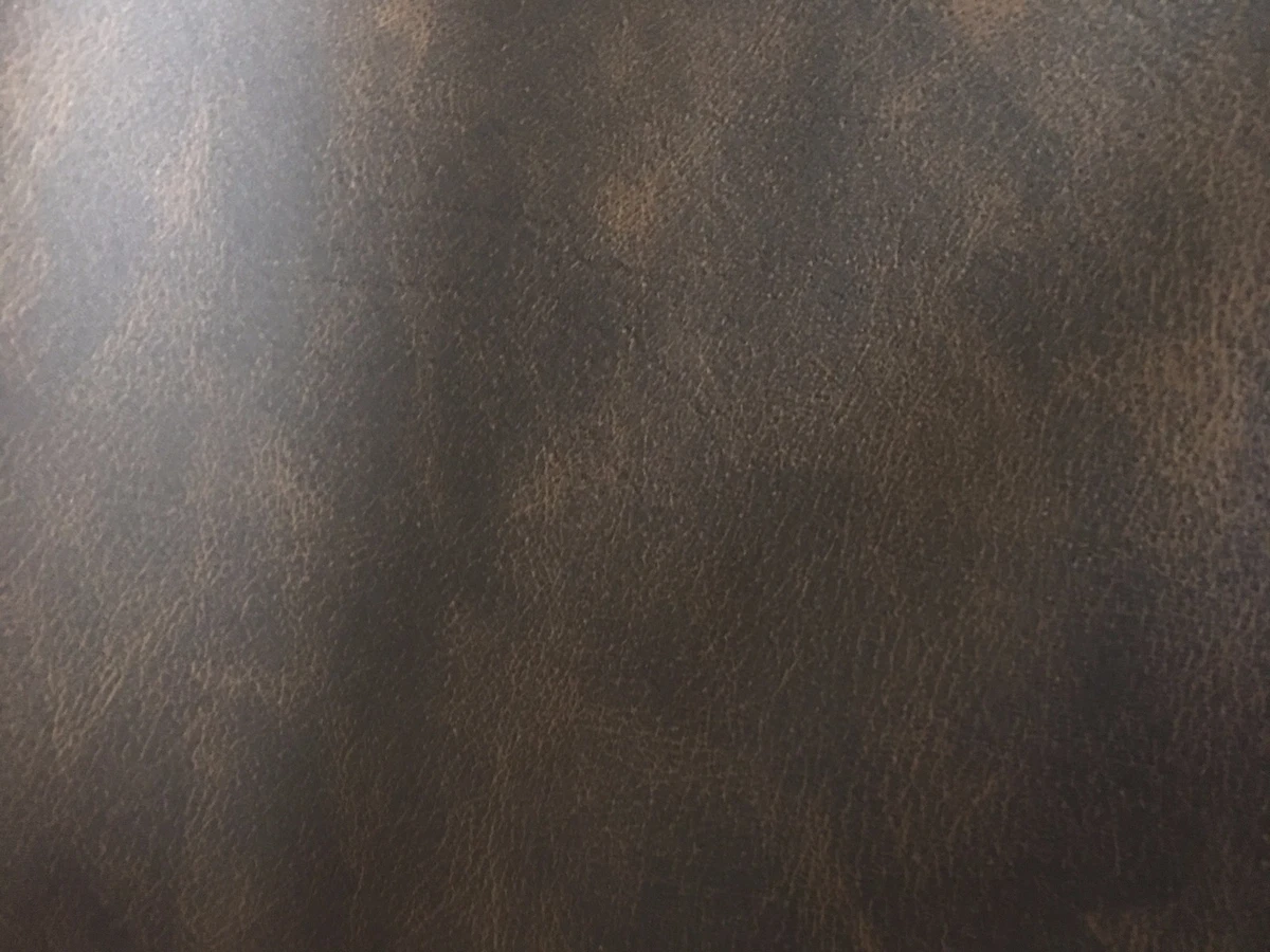 Dark Brown Vinyl Distressed Leather Upholstery Fabric Premium Quality