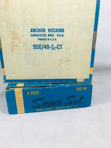 Anchor Hocking 8 Piece Classic Snack Set LN in The Original Box - Picture 3 of 8