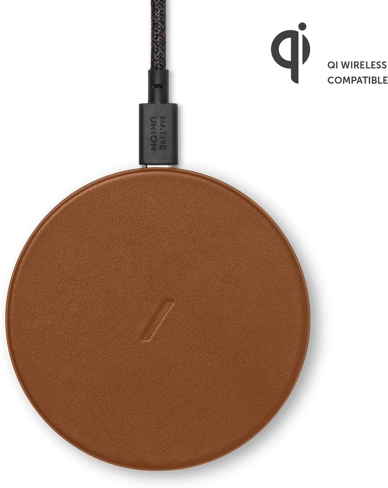 Native Union Drop Wireless Charger Pad 7.5W - Tan - Image 2 of 4