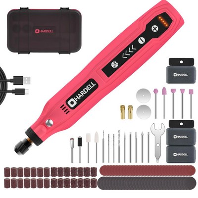 HARDELL Mini kabelloses rotierendes Werkzeugset - 5 Geschwindigkeiten - 3,7 V wiederaufladbar - rosa *VERSIEGELT*