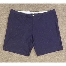 Peter Millar Mens 44 Navy Blue Paisley Geometric Performance Golf Shorts Stretch