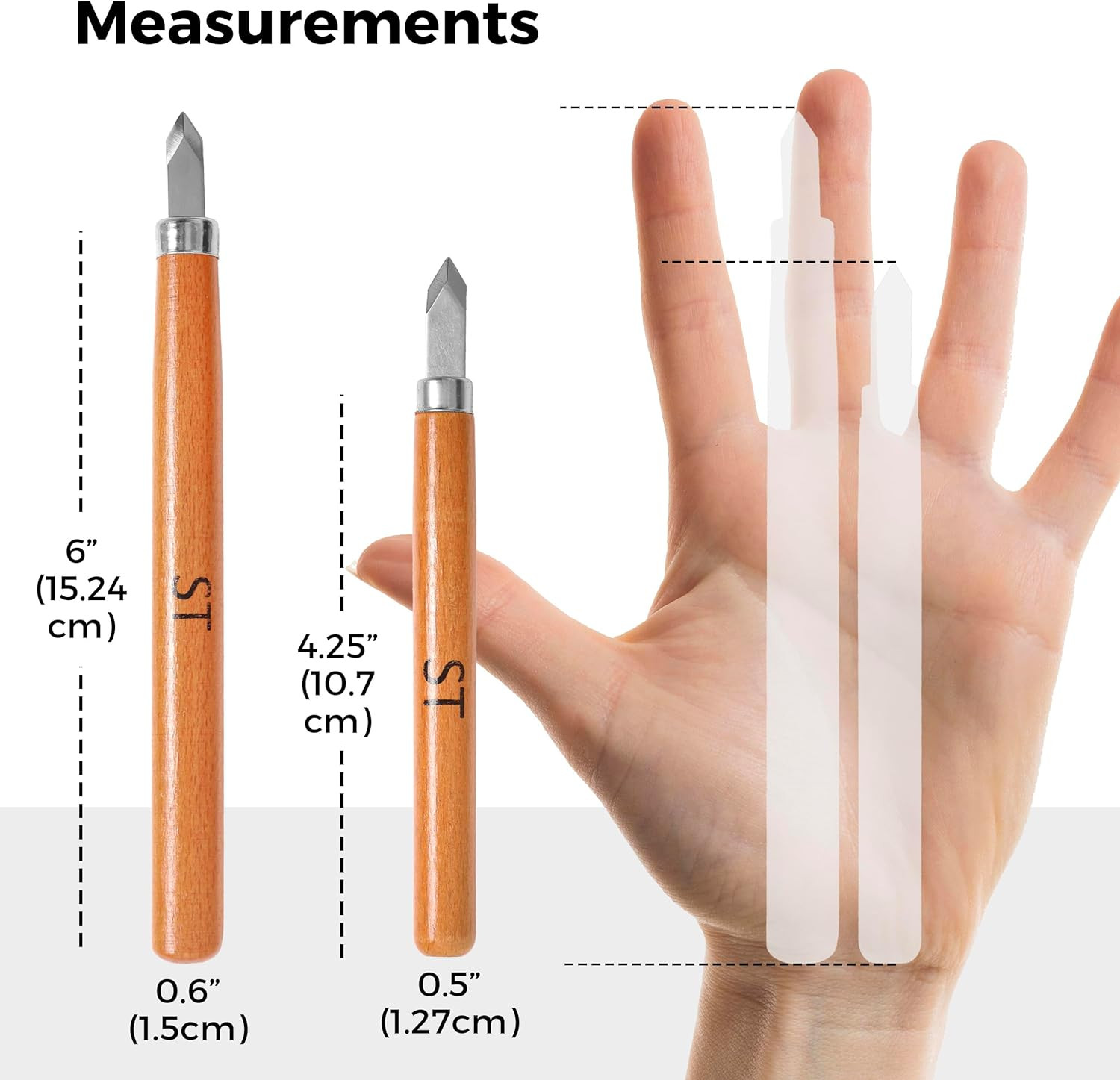 Beginner-Friendly Wood Carving Kit, 15pc Wood Carving Tools Set with Razor Sharp