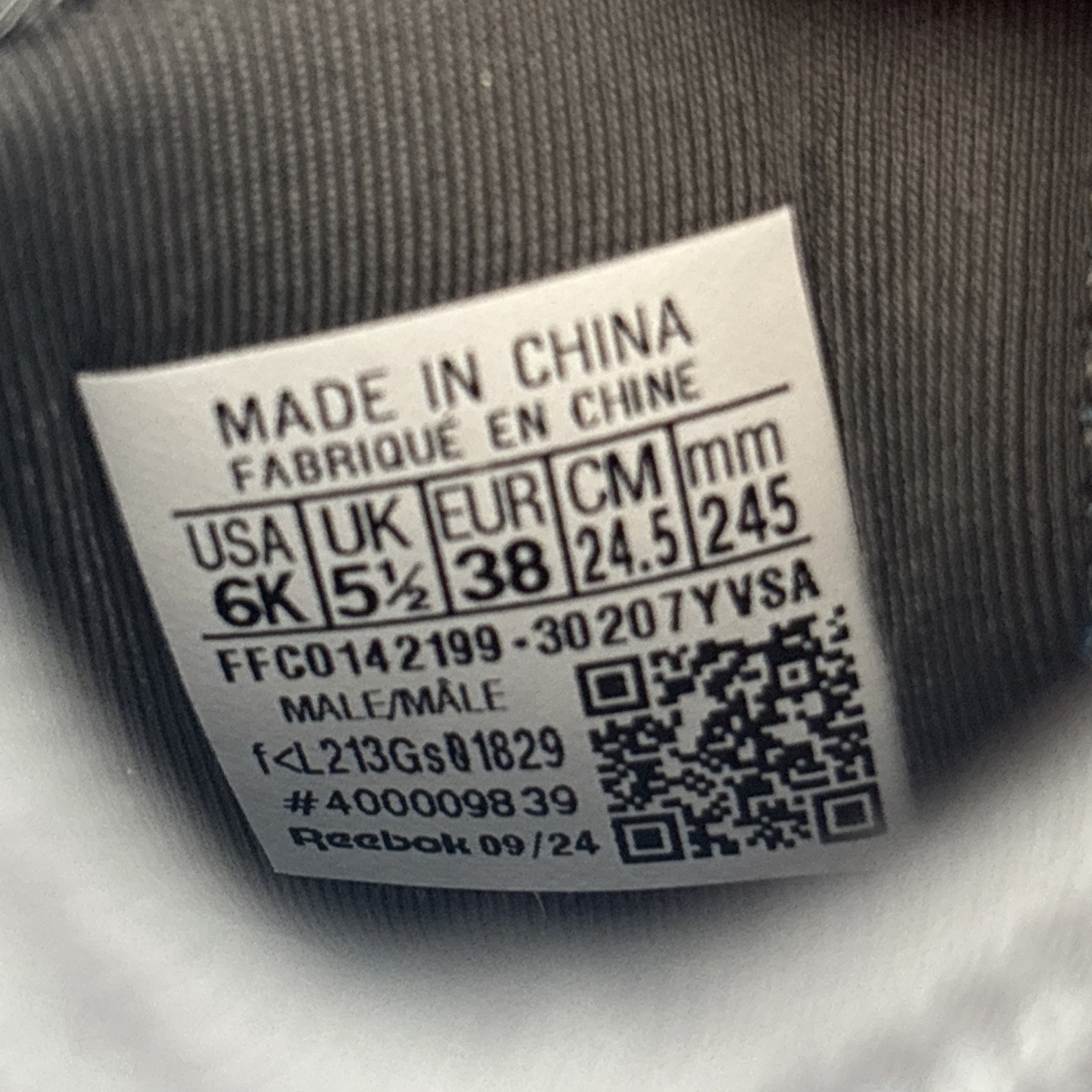 REEBOK Big Boys New Lite Spinner Sneakers DK LT Grey Aqua Shoes Kids Size US 6 M thumbnail 9