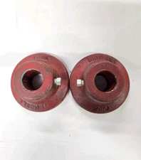 Vintage Cast Iron York Barbell Collar Set Pair 1” Standard Bar Weight Weights