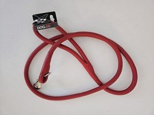 Dogline Round Leather Leash Red L72" W1/2" New With Tag Style L2063-3