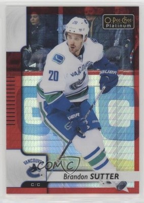 2017-18 O-Pee-Chee Platinum Red Prism 185/199 Brandon Sutter #93 01ks
