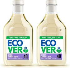 Ecover Bio Laundry Liquid Detergent 2x1.43L Apple Blossom & Freesia 80 Washes 8.56 per litre