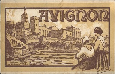 Avignon Vaucluse Vue d_ensemble Eglise Tour Bords du Rho