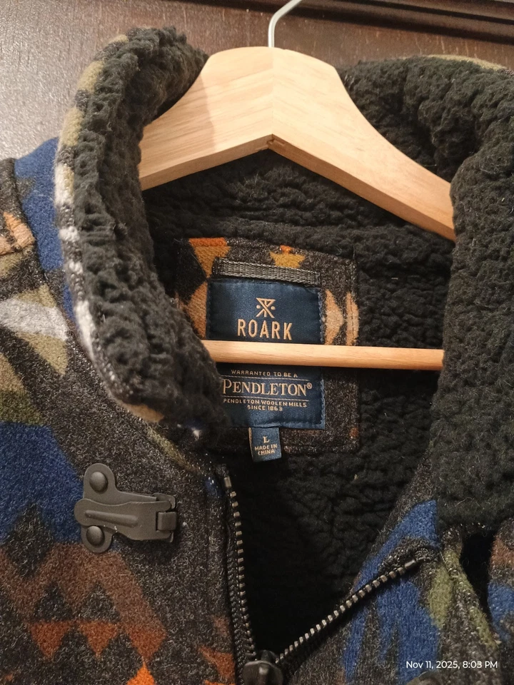 Roark X Pendleton Axeman Wool Blend Aztec Style Lined Jacket Men's Large - NWT - Image 3 of 4