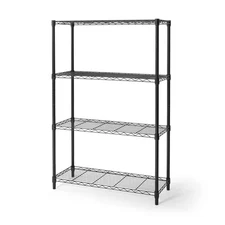 Black 4-Tier Adjustable Height Steel Garage Storage Shelving Unit (36 In. W X 54