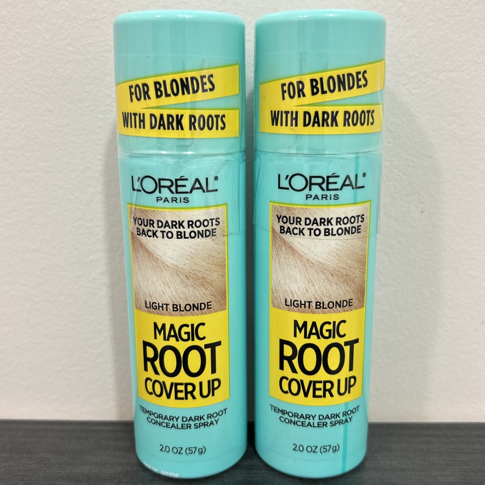 2x LOreal Magic Root Cover Up Light Blonde Temporary Dark Root Concealer Spray