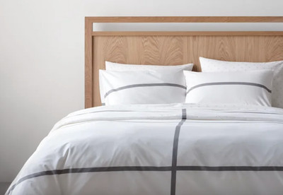 Unison Cotton Tatami White Duvet Cover KING New in Package ORGANIC COTTON FIBER