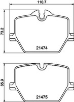 Bremsbelagsatz Scheibenbremse Hella Pagid 8DB 355 040-601 FüR BMW 3Er G20 G80 Z4
