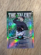 Drey Jameson 2019 Leaf Valiant The Talent #TT-DJ1 Green Prismatic /99 Auto
