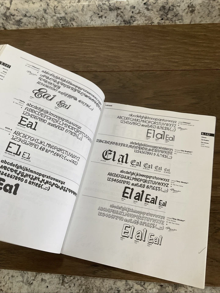 1991 Letraset Graphic Arts Artwork Typefaces Fonts Dry Transfer Catalog Foto 2 de 4