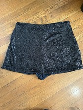Abercrombie Fitch Scarlett Sequin Skort Black Size L