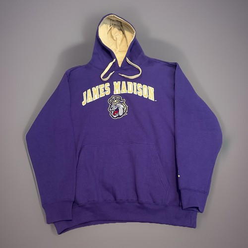 James Madison Dukes Purple Embroidered NCAA Hoodie Sweatshirt Large