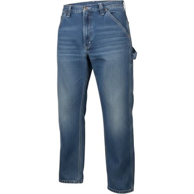 Wrangler Five Star Premium Carpenter Jeans Mens 38x30 Blue Relaxed Fit 94LSWDV