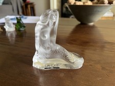 Lalique France Frosted Crystal Mermaid / Siren Figurine – Signed