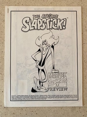 1992 MARVEL COMICS SLAPSTICK #1 RETAILER ADVANCE B & W PREVIEW