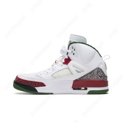 Jordan Spizike Size 7.5m  Black Sneakers with Red Laces and Green Accent NIKE JORDAN SPIZIKE BLACK VARSITY RED MENS SIZE 9 315371-026 main image 4