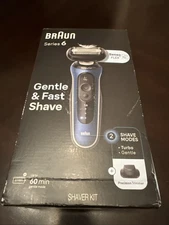 Braun Series 6 Senso Flex Wet/Dry Electric Shaver Kit 6120s 60min Battery