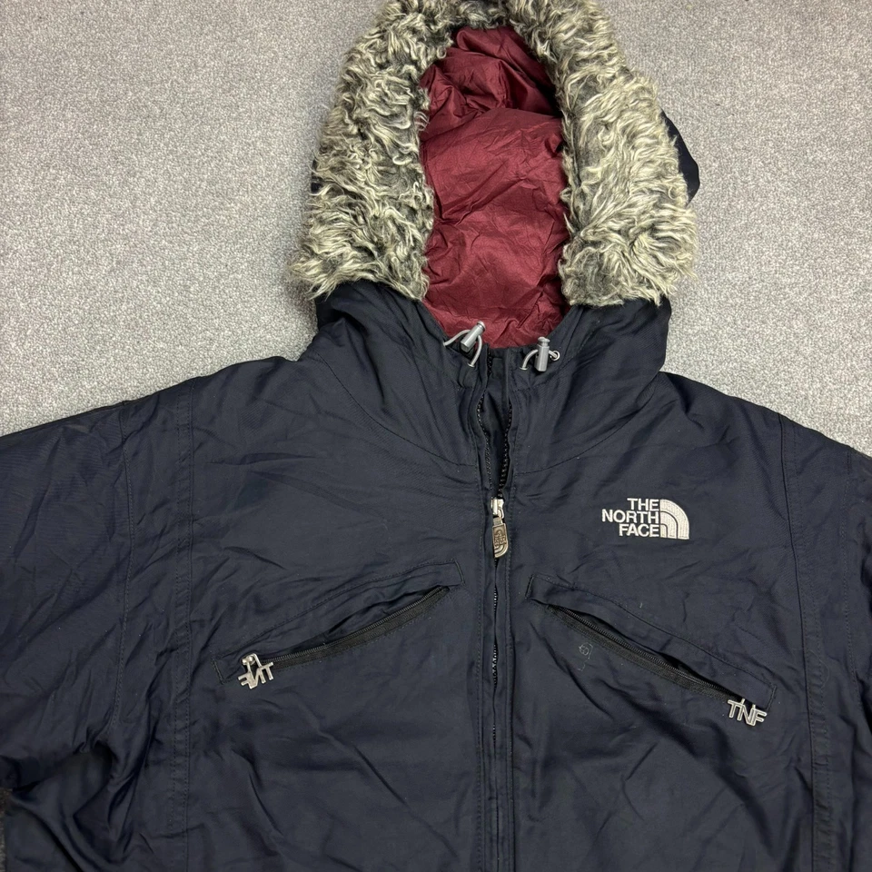 Chaqueta North Face Mujer Grande Negra Puffer Plumón de Ganso Hyvent Capucha Abrigo Dama Foto 2 de 4