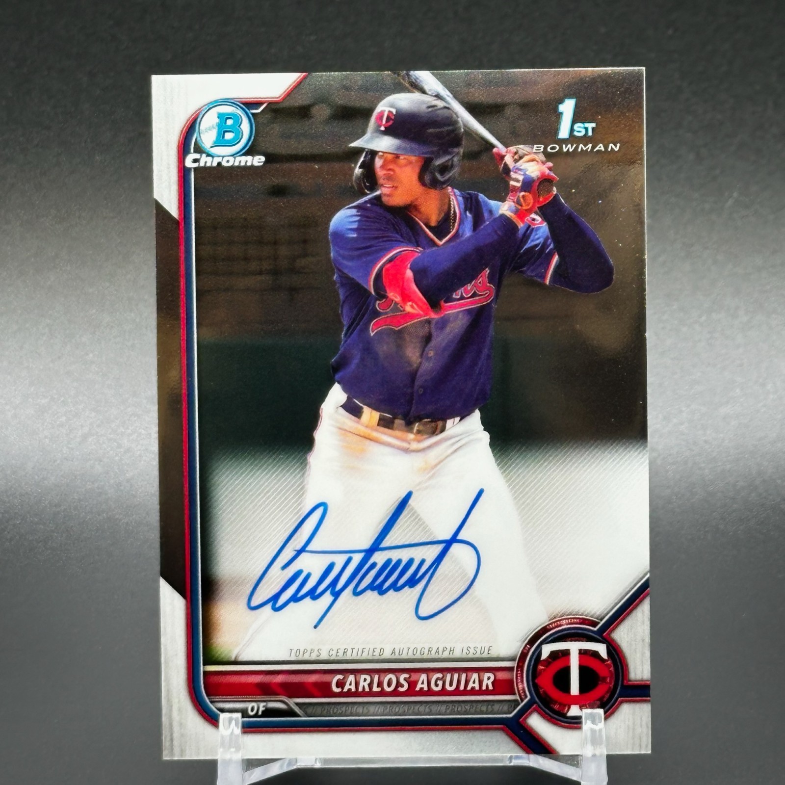 2022 Bowman Chrome 1st Bowman Carlos Aguiar RC Auto Twins / Padres #CPA-CA