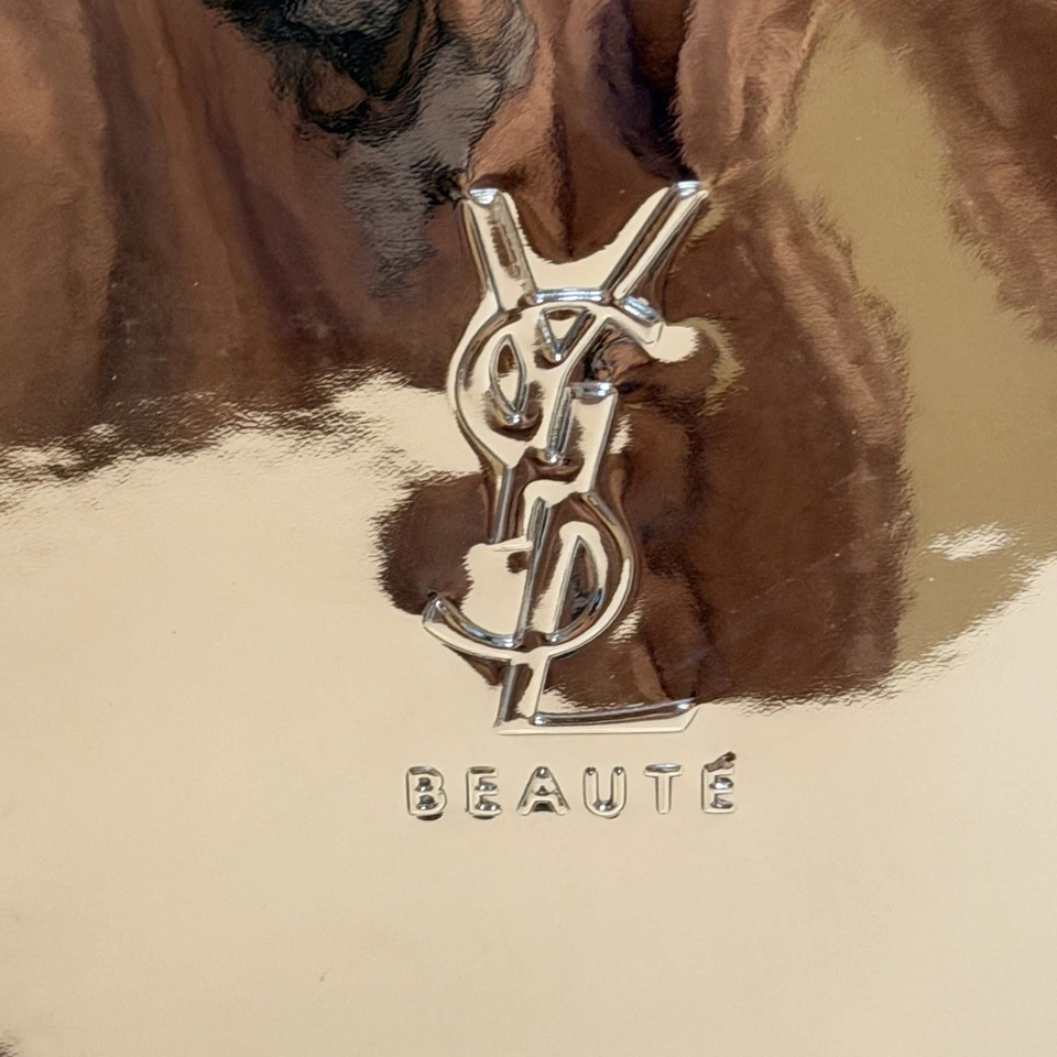 Yves Saint Laurent YSL Silver Bag Makeup Cosmetic Pouch Beaute Case GWP - Image 2 of 4