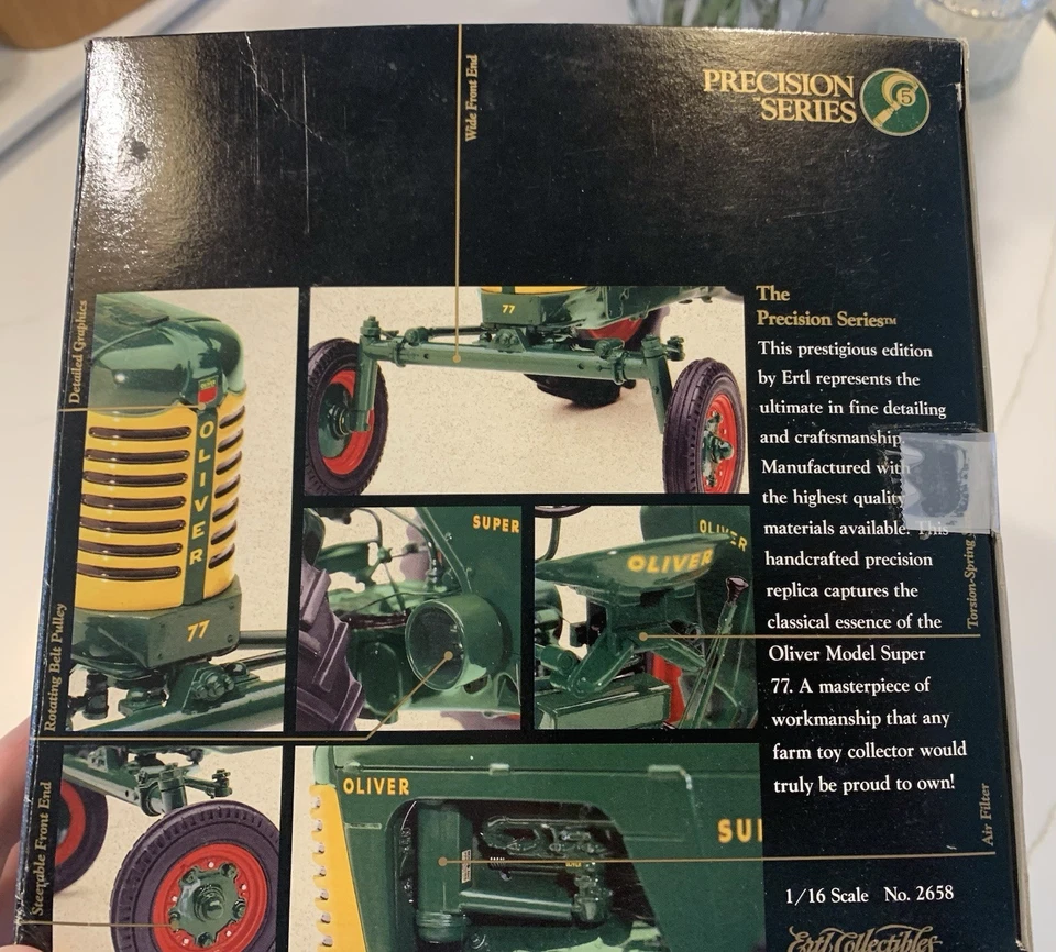 1997 PRECISION SERIES #4 THE OLIVER MODEL 77 TRACTOR #2657 1/16 SCALE Open Box - Image 4 of 4