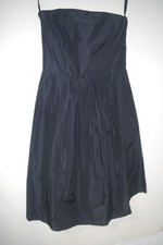 M Theory VTG Dress 8 Black Taffeta Strapless Cocktail Party Women Sexy Hong Kong