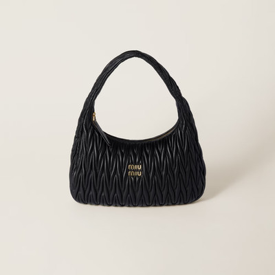 Miu Miu Wander Matelassé Nappa Leather Hobo Bag-Brand New