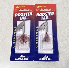 ROOSTER TAIL LOT OF 2 Worden’s Trout Bass Spinners 1/8oz GRAY GHOST DRESSED NEW
