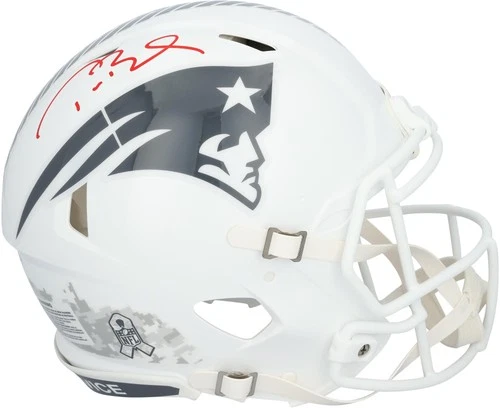 Tom Brady Patriots Signed 2024 Salute To Service Authentic Helmet w/Red Auto