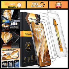 4-Pack 9H Tempered Glass Screen Protector for iPhone 15 Pro Auto Alignment Ki